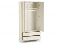 Julian Bowen Julian Bowen Cameo 2 Door 3 Drawer Ivory Wooden Double Wardrobe