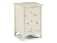 Julian Bowen Julian Bowen Cameo 3 Drawer Ivory Wooden Bedside Table