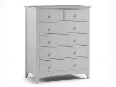 Julian Bowen Julian Bowen Cameo 4+2 Dove Grey Wooden Chest of Drawers