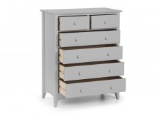 Julian Bowen Julian Bowen Cameo 4+2 Dove Grey Wooden Chest of Drawers (Flat Packed)