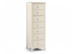 Julian Bowen Julian Bowen Cameo 7 Drawer Tall Narrow Ivory Wooden Chest of Drawers (Flat Packed)