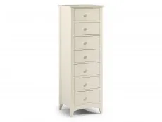 Julian Bowen Julian Bowen Cameo 7 Drawer Tall Narrow Ivory Wooden Chest of Drawers