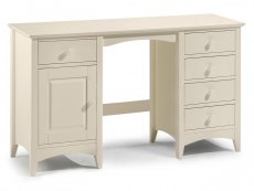 Julian Bowen Julian Bowen Cameo Double Pedestal Ivory Wooden Dressing Table (Flat Packed)
