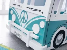Julian Bowen Julian Bowen Campervan White and Green Wooden Bunk Bed Frame