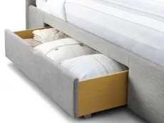 Julian Bowen Julian Bowen Capri Light Grey Fabric 2 Drawer Storage Bed Frame