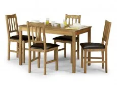 Julian Bowen Julian Bowen Coxmoor American White Oak Dining Table and 4 Chairs Set