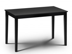 Julian Bowen Julian Bowen Hudson 114cm Black Dining Table (Flat Packed)