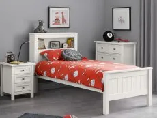 Julian Bowen Julian Bowen Maine Bookcase Surf White Wooden Bed Frame