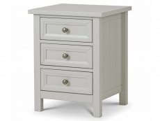 Julian Bowen Julian Bowen Maine Dove Grey 3 Drawer Bedside Cabinet (Flat Packed)