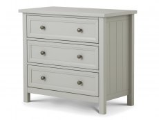 Julian Bowen Julian Bowen Maine Dove Grey 3 Drawer Low Chest of Drawers (Flat Packed)