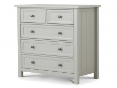 Julian Bowen Julian Bowen Maine Dove Grey 3+2 Chest of Drawers (Flat Packed)