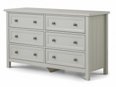 Julian Bowen Julian Bowen Maine Dove Grey 6 Drawer Chest of Drawers (Flat Packed)