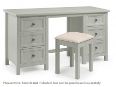 Julian Bowen Julian Bowen Maine Dove Grey Double Pedestal Wooden Dressing Table (Flat Packed)