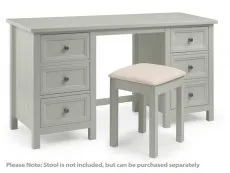 Julian Bowen Julian Bowen Maine Dove Grey Double Pedestal Wooden Dressing Table