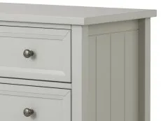Julian Bowen Julian Bowen Maine Dove Grey Double Pedestal Wooden Dressing Table