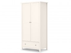 Julian Bowen Julian Bowen Maine Surf White 2 Door 1 Drawer Double Wardrobe (Flat Packed)