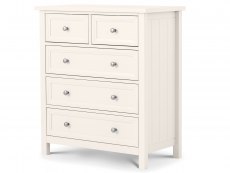 Julian Bowen Maine Surf White 3+2 Chest of Drawers (Flat Packed)