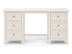 Julian Bowen Julian Bowen Maine Surf White Double Pedestal Wooden Dressing Table (Flat Packed)
