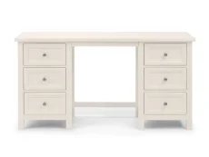 Julian Bowen Maine Surf White Double Pedestal Wooden Dressing Table