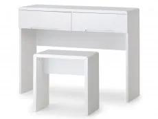 Julian Bowen Manhattan White High Gloss 2 Drawer Dressing Table