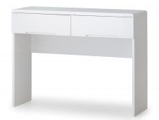 Julian Bowen Julian Bowen Manhattan White High Gloss 2 Drawer Dressing Table (Flat Packed)