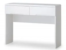 Julian Bowen Julian Bowen Manhattan White High Gloss 2 Drawer Dressing Table