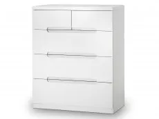 Julian Bowen Julian Bowen Manhattan White High Gloss 3+2 Drawer Chest of Drawers