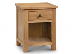 Julian Bowen Julian Bowen Marlborough 1 Drawer Oak Wooden Small Bedside Cabinet (Assembled)