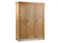 Julian Bowen Marlborough 3 Door Oak Wooden Fitted Triple Wardrobe (Flat Packed)