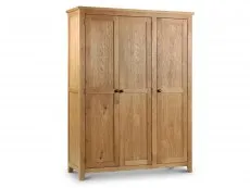 Julian Bowen Julian Bowen Marlborough 3 Door Oak Wooden Fitted Triple Wardrobe