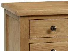 Julian Bowen Marlborough 3 Drawer Oak Wooden Bedside Table (Assembled)
