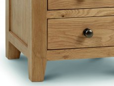 Julian Bowen Julian Bowen Marlborough 3 Drawer Oak Wooden Bedside Cabinet (Assembled)