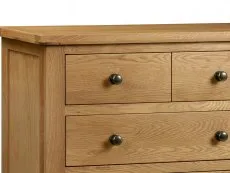 Julian Bowen Marlborough 4+2 Oak Wooden Chest of Drawers (Assembled)