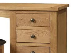 Julian Bowen Julian Bowen Marlborough Single Pedestal Oak Wooden Dressing Table (Assembled)