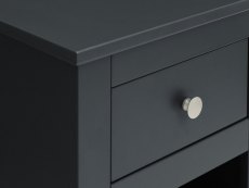 Julian Bowen Julian Bowen Radley Anthracite 1 Drawer Bedside Cabinet (Flat Packed)
