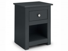 Julian Bowen Julian Bowen Radley Anthracite 1 Drawer Bedside Cabinet (Flat Packed)