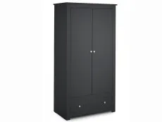 Julian Bowen Julian Bowen Radley Anthracite 2 Door 1 Drawer Double Wardrobe