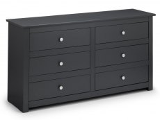 Julian Bowen Julian Bowen Radley Anthracite 6 Drawer Chest of Drawers (Flat Packed)