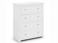 Julian Bowen Julian Bowen Radley Surf White 4 Drawer Chest of Drawers (Flat Packed)