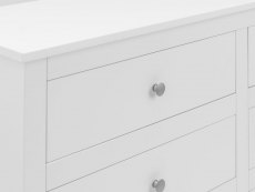 Julian Bowen Julian Bowen Radley Surf White 6 Drawer Chest of Drawers (Flat Packed)