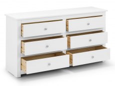 Julian Bowen Radley Surf White 6 Drawer Chest of Drawers (Flat Packed)