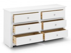 Julian Bowen Julian Bowen Radley Surf White 6 Drawer Chest of Drawers (Flat Packed)