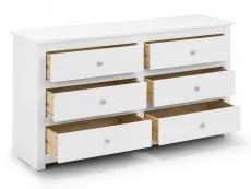 Julian Bowen Julian Bowen Radley Surf White 6 Drawer Chest of Drawers