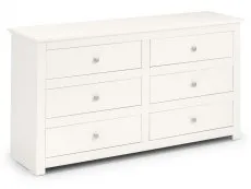 Julian Bowen Julian Bowen Radley Surf White 6 Drawer Chest of Drawers