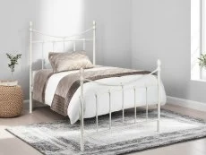 Julian Bowen Julian Bowen Rebecca Stone White Metal Bed Frame