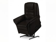 Julian Bowen Julian Bowen Riva Black Faux Leather Rise and Recline Armchair