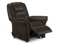 Julian Bowen Riva Brown Faux Leather Rise and Recline Armchair