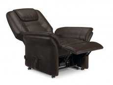 Julian Bowen Julian Bowen Riva Brown Faux Leather Rise and Recline Armchair