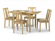 Julian Bowen Julian Bowen Rufford 80cm Extending Dining Table and 4 Chairs Set