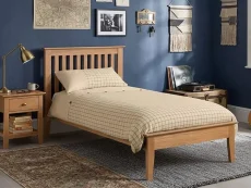 Julian Bowen Salerno Oak Wooden Bed Frame